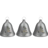 Table Top Pieces*Northlight Set Of 3 Musical Lighted Silver Bells Christmas Decorations, 6.5"