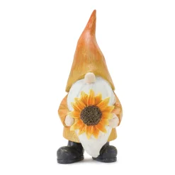 Melrose Set Of 3 Orange And White Fall Gnome Figurines 8