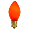 Northlight Set Of 4 Orange Opaque C7 Christmas Replacement Bulbs - 2"