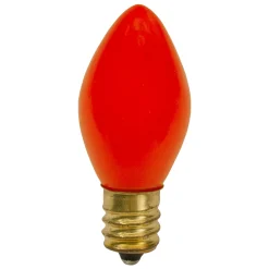 Northlight Set Of 4 Orange Opaque C7 Christmas Replacement Bulbs - 2