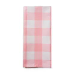Contemporary Home Living Set Of 3 Pale Pink And White Buffalo Checkered Rectangular Dishtowels 30"