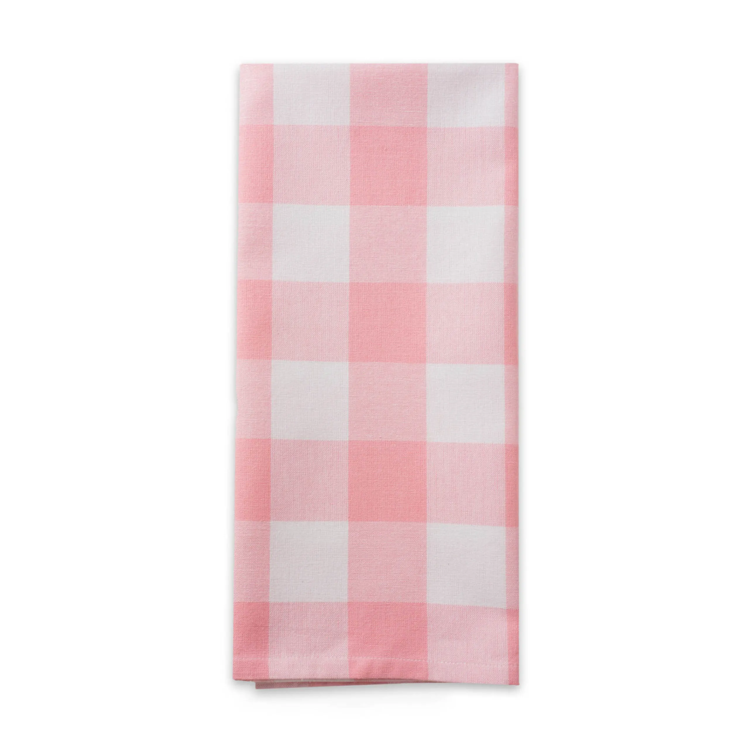 Contemporary Home Living Set Of 3 Pale Pink And White Buffalo Checkered Rectangular Dishtowels 30"