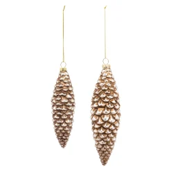 Melrose Pine Cones>Set Of 12 Pinecone Christmas Ornaments 7.25"