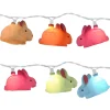 Brite Star Set Of 10 Pink, Multi Colored Easter Bunny Novelty Christmas Lights,11Ft White Wire