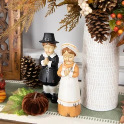 Northlight Set Of 2 Praying Pilgrim Children Fall Harvest Figures 9"