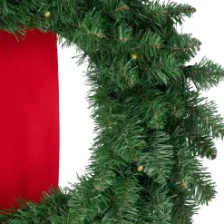 Specialty Wreaths*Northlight Set Of 3 Pre-Lit Battery Operated Wreaths On Red Ribbon Christmas Decoration, 6.5'