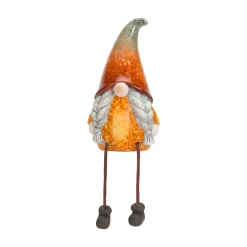 Melrose Set Of 2 Pumpkin Gnome With Dangle Legs Fall Harvest Tabletop Decor 8