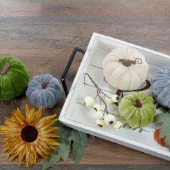 Northlight Set Of 10 Pumpkins, Berries, Flowers And Leaves Thanksgiving Decor Set