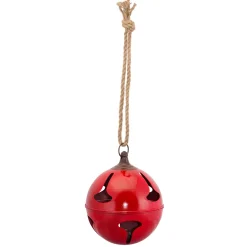 Melrose Bells & Jingle Buddies>Set Of 2 Red And Beige Sleigh Bell Christmas Ornaments 29"