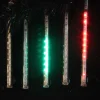 Kurt Adler Set Of 5 Red And Green Double Sided Snowfall Led Christmas Icicle Light Tubes 33.5"