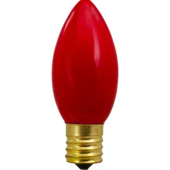 Northlight Set Of 4 Red C9 Opaque Christmas Replacement Bulbs - 3"