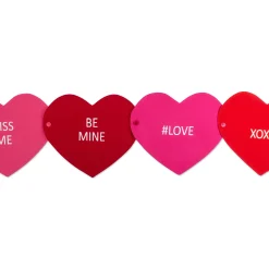 Contemporary Home Living Set Of 4 Red Heart Shaped Placemat And Table Runner In 1 58