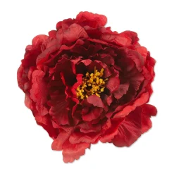 Contemporary Home Living Set Of 4 Red Peony Flower Designed Napkin Rings 5