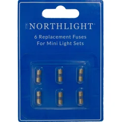 Northlight Set Of 6 Replacement Fuses For Mini Christmas Lights, 3 Amps