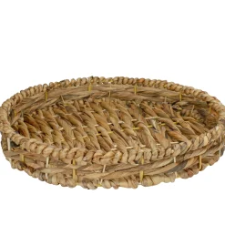 Northlight Set Of 3 Round Natural Woven Water Hyacinth Serving Trays 16