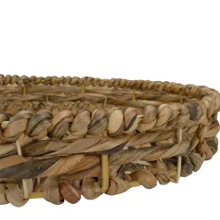 Northlight Set Of 3 Round Natural Woven Water Hyacinth Serving Trays 16