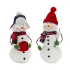 Plush Figures*Melrose Set Of 4 Snowman With Plaid Scarf Christmas Plush Figures 11"