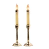 CC Christmas Decor Set Of 2 Solid Brass Christmas Candle Lamps 12"