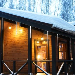 Northlight Set Of 10 Transparent Dripping Icicle Snowfall Christmas Light Tubes - 14 Ft Clear Wire