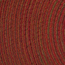 Linens*CC Home Furnishings Set Of 6 Variegated Red Round Woven Placemats 15" X 15"