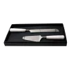 BIDK Home Set Of 2 White Marble Cake Serving Set 11.5''