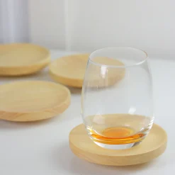 Avon Set Of 4 Wood Wine Appetizer Plates 4.5