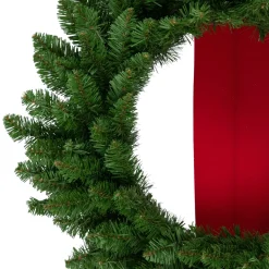 Traditional Pine Wreaths*Northlight Set Of 3 Wreaths On Red Ribbon Hanging Christmas Decoration, 6.5'