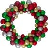 Shatterproof Ball Wreaths*Northlight Shatterproof Ball 2-Finish Traditional Colors Christmas Wreath, 36-Inch, Unlit