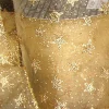 Ribbon*The Ribbon People Sheer Metallic Gold Glitter Stars Wired Craft Ribbon 6" X 20 Yards