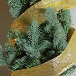 Ribbon*Northlight Shimmering Gold Metallic Ribbed Wired Craft Ribbon 2.5