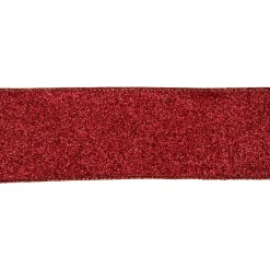 Ribbon*Northlight Shimmering Red Solid Christmas Wired Craft Ribbon 2.5" X 16 Yards