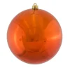 Vickerman Shatterproof>Shiny Burnt Orange Shatterproof Christmas Ball Ornament 2.75" (70Mm)
