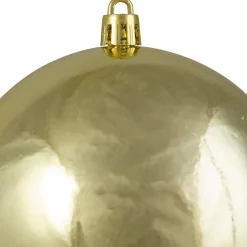 Northlight Shatterproof>Shiny Champagne Gold Shatterproof Christmas Ball Ornament 4" (100Mm)