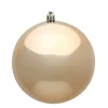 Vickerman Shatterproof>Shiny Champagne Gold Shatterproof Christmas Ball Ornament 2.75" (70Mm)