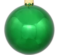 Vickerman Shatterproof>Shiny Green Shatterproof Christmas Ball Ornament 2.75" (70Mm)