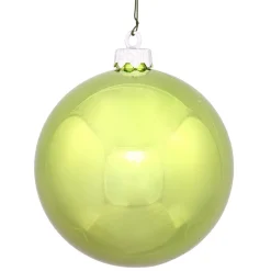 Vickerman Shatterproof>Shiny Lime Green Shatterproof Christmas Ball Ornament 2.75" (70Mm)