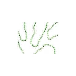 Beaded Garland*St. Nick's Choice Shiny Metallic Lime Green Beaded Christmas Garland 15' X 6.25Mm