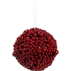 Northlight Balls>Shiny Red Berries Christmas Ball Ornament 6-Inch