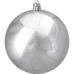 Northlight Shatterproof>Shiny Silver Shatterproof Christmas Ball Ornament 4" (100Mm)