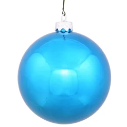 Vickerman Shatterproof>Shiny Turquoise Blue Shatterproof Christmas Ball Ornament 2.75" (70Mm)
