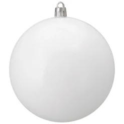 Northlight Shatterproof>Shiny White Shatterproof Christmas Ball Ornament 4" (100Mm)