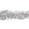 Specialty Garland*Showdown Displays 25'silver And Clear Metallic Specialty Holographic Twist Novelty Christmas Garland