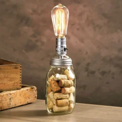 Darice Silver Cleveland Vintage Lighting Silver Canning Jar Light Bulb Lamp Adapter