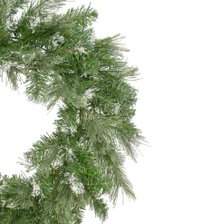 Unlit Wreaths*Northlight Snow Mountain Pine Artificial Christmas Wreath - 24 Inch, Unlit