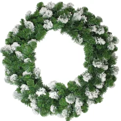 Traditional Pine Wreaths*Allstate Snowy Flocked Colorado Pine Artificial Christmas Wreath, 30-Inch, Unlit