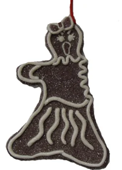 Roman Gingerbread>Sweet Memories Sugared Angry Gingerbread Girl Cookie Bite Christmas Ornament