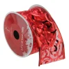 Ribbon*Northlight Swirls Of Red Christmas Wired Craft Ribbon 2.5" X 10 Yards