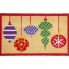 Wall & Door Decorations*Northlight Tan Brown And Red Christmas Ornaments Coir Outdoor Doormat 18" X 30"
