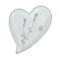 Roman 25Th Silver Wedding Anniversary Heart Shaped Ring Holder #11082