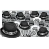 Beistle The Black And Silver Party Kit Assortment For 50 People For New Year's Eve
